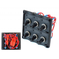 [Kapcsolópanel 12V SPST/ON-OFFx6, 3B 15A IP68]