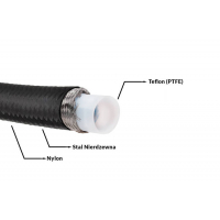 [Üzemanyagtömlő PTFE AN8 11mm dupla fonatban]