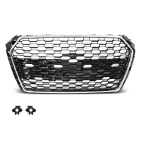 [Grill sport Chrome Black Pdc Fit Audi A4 B9 15-19]