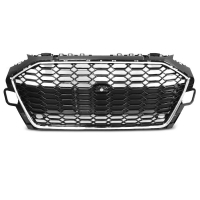 [Grill sport Chrome Black Pdc Fit Audi A4 B9 20-]