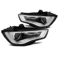 [Fényszórók Tube light Drl Fekete   Audi A3 8v 12-16]