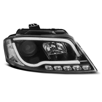 [Fényszórók Tube light Drl Fekete  Audi A3 8p 08-12]