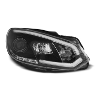 [Fényszórók Tube light Drl Fekete  Vw Golf 6 10.08-12]