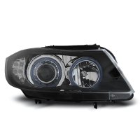 [Fényszórók Angel Eyes Fekete Led Visszajelző Bmw E90/E91 03.05-08.08]