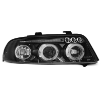 [Fényszórók Angel Eyes Fekete  Audi A4 01.99-09.00]