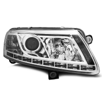 [Fényszórók True Drl Chrome  Audi A6 C6 04.04-08]