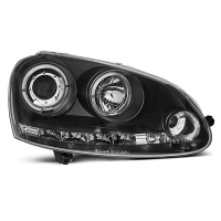 [Fényszórók Angel Eyes Fekete  Vw Golf 5 10.03-09]