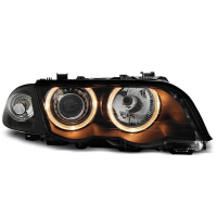 [Fényszórók Angel Eyes fekete Bmw E46 05.98-08.01 S/T]