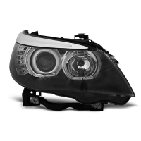 [Fényszórók Angel Eyes Led Fekete Bmw E60/E61 03-07]