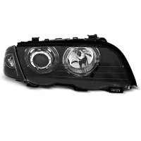 [Fényszórók Angel Eyes Led Fekete Bmw E46 05.98-08.01 S/T]