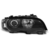 [Fényszórók Angel Eyes Led Fekete Bmw E46 04.99-03.03 Coupe Cabrio]