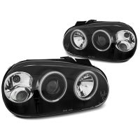 [Fényszórók Angel Eyes Ccfl fekete Vw Golf 4 09.97-09.03]