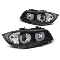 [Fényszórók U-Led light 3d Fekete Bmw E90/E91 03.05-08.0]