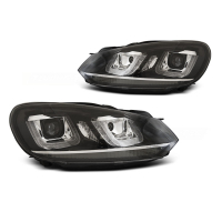 [Fényszórók U-Led light Drl Black Chrome llne Vw Golf 6 08-12]