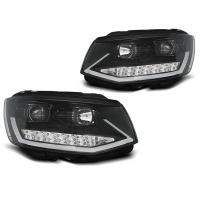 [Fényszórók Tube light Drl Fekete Króm Vw T6 15-19]