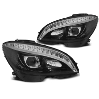 [Fényszórók Tube light Black  a Mercedes W204 07-10]