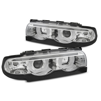 [Fényszórók Angel Eyes Led 3d Króm Bmw E38 94-01]