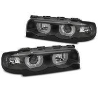 [Fényszórók Angel Eyes Led 3d Fekete Bmw E38 94-01-hez ]