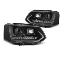 [Fényszórók Tube light Drl Black Seq Vw T5 2010-2015]