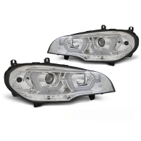 [Fényszórók Tube light Drl Chrome Bmw X5 E70 07-13]