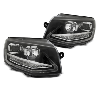 [Fényszórók Tube light Drl Black Seq Vw T6 15-19]