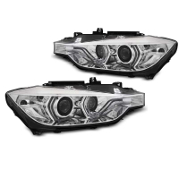 [Xenon Fényszórók Angel Eyes Led Drl Chrome Bmw F30/F31 10.11-05.15]