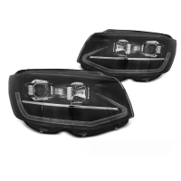 [Fényszórók Tube light Fekete Drl Seq Vw T6 15-19]