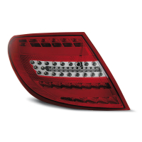 [Led Bar hátsó lámpák Piros Whie Mercedes C-Klasa W204 Sedan 07-10]