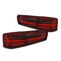 [Led Bar hátsó lámpák Piros Fehér Seq   Audi A6 C7 11-14 llmuzinhoz]