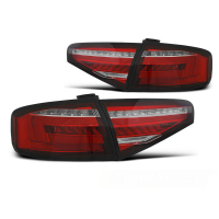 [Led Bar Hátsó lámpák Piros Whie Seq   Audi A4 B8 12-15 Sedan Oem Ledhez]