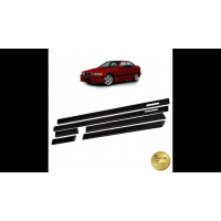 [Sport Door Moulding Trim Black Set 6-Pcs suitable for BMW 3 (E36) Sedan Touring 1990-1998]