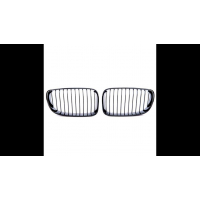 [Sport Grille Single Line Gloss Black suitable for BMW 1 (E81, E87) Hatchback 1 (E88) Convertible 1 (E82) Coupe Facelift 2007-2011]