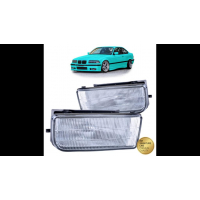 [Fog Lights Set Clear suitable for BMW 3 (E36) Coupe Touring Compact Convertible Sedan 1991-1999]