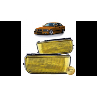 [Fog Lights Set Yellow suitable for BMW 3 (E36) Coupe Touring Compact Convertible Sedan 1991-1999]