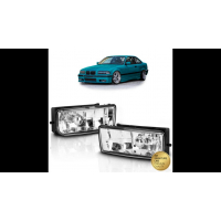 [Fog Lights Set Clear suitable for BMW 3 (E36) Coupe Touring Compact Convertible Sedan 1991-1999]