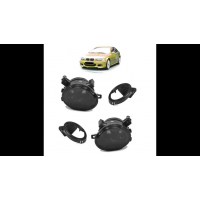 [Fog Lights Set Smoke suitable for BMW 3 (E46) Coupe Convertible Sedan Touring 5 (E39) Sedan Touring 1998-2006]