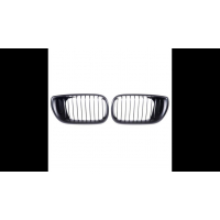 [Sport Grille Single Line Matt Black suitable for BMW 3 (E46) Sedan Compact Touring Facelift 2001-2005]