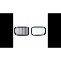 [Sport Grille Single Line Matt Black suitable for BMW 3 (E36) Coupe Touring Compact Convertible Sedan Pre-Facelift 1991-1996]