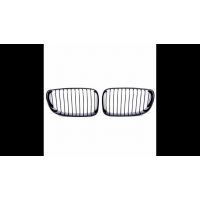 [Sport Grille Single Line Matt Black suitable for BMW 1 (E81, E87) Hatchback 1 (E88) Convertible 1 (E82) Coupe Facelift 2007-2011]