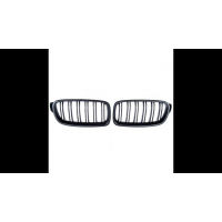 [Sport Grille Dual Line Matt Black suitable for BMW 3 (F30) Sedan (F31) Touring 2011-2019]