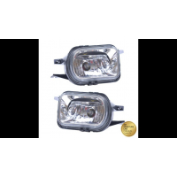 [Fog Lights Set Clear suitable for MERCEDES CLK (C209) Coupe C-Class (W203) Sedan SLK (R170) 2002-2009]