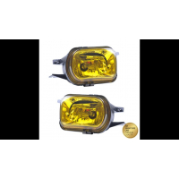 [Fog Lights Set Yellow suitable for MERCEDES CLK (C209) Coupe C-Class (W203) Sedan SLK (R170) 2002-2009]