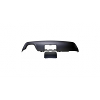 [Sport Rear Spoiler Diffuser Matt Black with Trailer hitch Cover suitable for BMW 5 (E60) Sedan (E61) Touring 2003-2010]