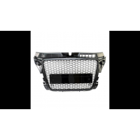 [Sport Grille All Gloss Black suitable for AUDI A3 (8P) Sportback Hatchback Convertible Facelift 2008-2012]