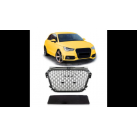 [Sport Grille All Gloss Black suitable for AUDI A1 (8X) Sportback Hatchback Pre-Facelift 2011-2015]