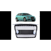 [Sport Grille Gloss Black suitable for AUDI A3 (8P) Sportback Hatchback Pre-Facelift 2005-2008]