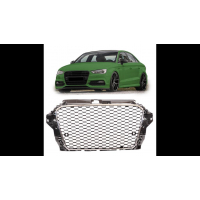 [Sport Grille Chrome & Black W/PDC suitable for AUDI A3 (8V) Saloon Hatchback Sportback Convertible Pre-Facelift 2012-2016]