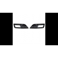 [Sport Fog Light Covers Chrome & Black suitable for AUDI A4 B8 (8K) Sedan Avant Facelift 2011-2015]