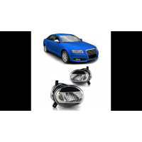 [Fog Lights Set Clear suitable for AUDI A6 C6 (4F) Sedan Allroad Avant A4 B8 (8K) Sedan Avant Q5 (8R) SEAT EXEO (3R2) 2004-2011]