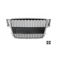 [Sport Grille Silver & Black W/PDC suitable for AUDI A5 (8T) Coupe Convertible Sportback Pre-Facelift 2007-2011]